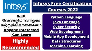 Infosys Free Certification Couses Tamil Python Free Certification Courses Tamil  Cyber Security [upl. by Ahsait694]