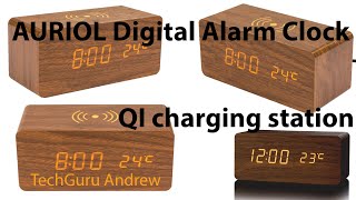 AURIOL Digital Alarm Clock With QI charging station [upl. by Ssalguod995]