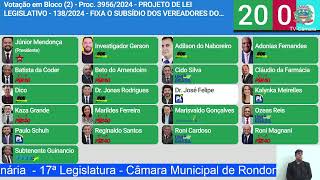 188ª Sessão Ordinária  17ª Legislatura  Câmara Municipal de Rondonópolis  13112024 [upl. by Aymahs]