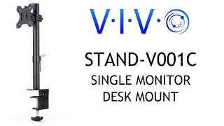 STANDV001C Single Monitor Desk Mount by VIVO [upl. by Akla]