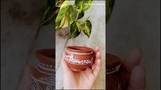 Earthen pot 🎨 art artwork alpona kolkadesign artshorts shorts [upl. by Idnam]