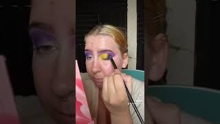 Purple and yellow eyeshadow look 💜💛💜💛 [upl. by Stelmach]