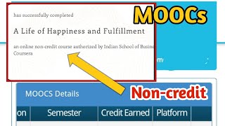 MAKAUT MOOCs NonCREDIT Coursera Certificate 🤗 Points Milega ✅ shorts makautmoocs [upl. by Jerold]