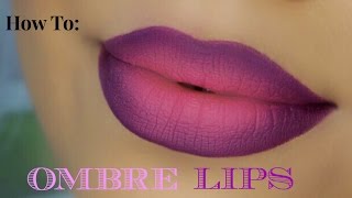 FUN amp EASY  OMBRE LIP TUTORIAL [upl. by Ahtelat]