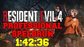 Resident Evil 4 Remake Professional Speedrun 14236 [upl. by Hazeefah4]