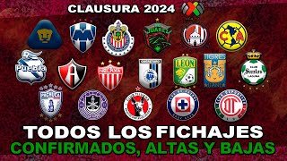 ✅ TODOS LOS FICHAJES ALTAS Y BAJAS PARA LA LIGA MX CLAUSURA 2024  MERCADO INVERNAL [upl. by Sheley]