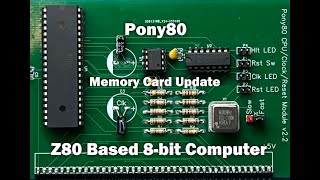 Pony80  New Memory Card Testing  My Z80 Homebrew Computer [upl. by Aleacin]