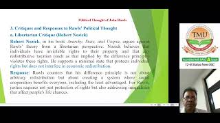 Unit 5 Political Thought of John Rawls [upl. by Enilada]