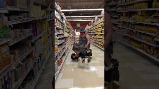 Shopping with a small service dog wheelchair smallservicedog servicedog servicedogtraining [upl. by Yelkrab]