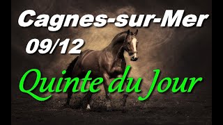 PRONOSTIC PMU QUINTE DU JOUR LUNDI 9 DECEMBRE 2024 [upl. by Nidnal]