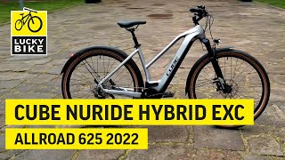 CUBE NURIDE HYBRID EXC 625 ALLROAD 2022 EBIKE REVIEW  Flexibles Ebike für City und Tour [upl. by Penrose134]