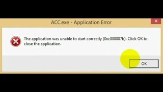 Accexe Application ERROR0xc000007b [upl. by Raynor]