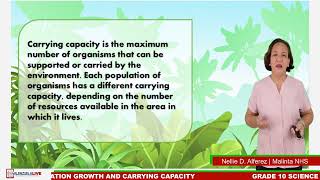 GRADE 10 SCIENCE QUARTER 3 WEEK 8 POPULATION GROWTH AND CARRYING CAPACITY [upl. by Vogeley]