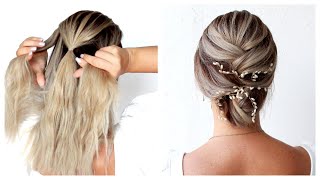 DIY EASY UPDO 😱 Wedding Prom Holiday Updo Hair Tutorial by Another Braid [upl. by Chick]