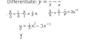 Example Derivatives With Fractions [upl. by Pytlik149]