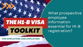 H1BRegistration2024 What employee information an employer should know during H1B registration [upl. by Nessej]