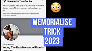 How to Memorialise a Facebook account 100 working Id remembering 2023 Trick🔥🔥 [upl. by Klapp]