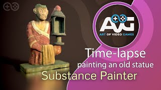 Painting A Fantasy Statue in Substance Painter [upl. by Tnahs]