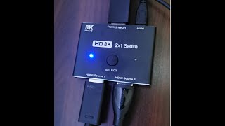 Hdmi 21 switch 测试 CABLEDECONN HDMI 21 Ultra HD 8K High Speed 48Gbps Directional Switch [upl. by Goren]