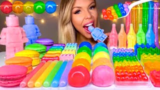 ASMR NIKLNIP WAX BALL POPPING BOBA LEGO MAN WAX BOTTLE CANDY RAINBOW FOOD CANDY MUKBANG 먹방 [upl. by Dugaid]