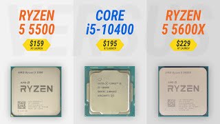 Ryzen 5 5500 vs R5 5600X vs R5 3600 vs i510400 vs i511400 vs i312100F w RTX 3080 Ti [upl. by Noyerb859]