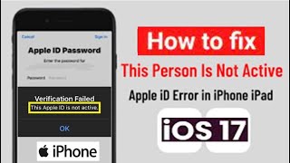 how to fix verification failed apple Id is not active  How to activate this Apple ID is not active [upl. by Hinckley]