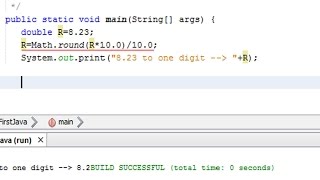 How to round a double number to one decimal digits in Java  rounding in java [upl. by Mahoney]