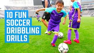 10 Best Soccer Dribbling Drills for U6 U8 U10  Fun Soccer Drills by MOJO [upl. by Llebiram]