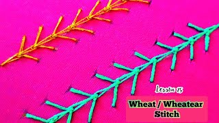 Aari Work Tutorial 25  Wheat Stitch  Wheatear Stitch  Fly Stitch [upl. by Michiko536]