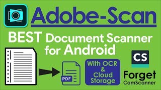 Adobe Scan  The Best Document Scanner for Android  Scan Documents to PDF [upl. by Alfons]