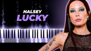 Halsey  Lucky piano karaoke instrumental cover [upl. by Oileve474]