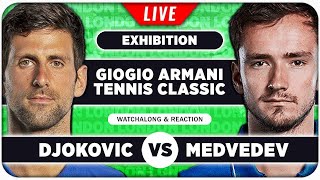 DJOKOVIC vs MEDVEDEV • Exhibition 2024 • LIVE Tennis Watchalong Stream [upl. by Jerad]