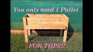 DIY planter box from only 1 Pallet [upl. by Moreland821]