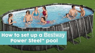 How to set up a Bestway Power Steel pool [upl. by Jordan]