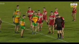 SHOCKING BRENDAN ROGERS STAMPING INCIDENT DERRY V DONEGAL 2024 MCKENNA CUP FOOTBALL FINAL [upl. by Eissed667]