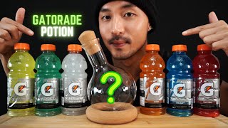 ASMR MIXING EVERY GATORADE FLAVOR  DRINKING ASMR  EXTREME GULPS  9999 SATISFACTION  POTION [upl. by Henigman408]