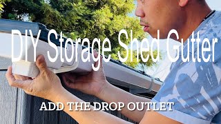 How to easily install gutters on a shed  Suncast 6X5 storage shed [upl. by Thornie436]