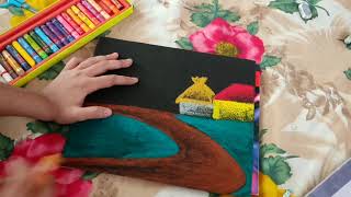 sandpaper painting with oil pastel [upl. by Nomzzaj888]