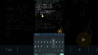 Dot Product of two vectors using Python MasterPython  shorts trending viral maths music song [upl. by Ydnelg]