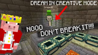 Dream DESTROYED end portal on Dream SMP [upl. by Lyrred897]