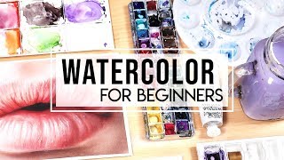 HOW TO USE WATERCOLOR  Guide for Beginners [upl. by Leirbma]