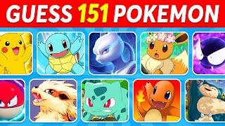 WHOS THAT POKÉMON 🧠⚡ Guess 151 Pokemon Gen 1 ✅ [upl. by Yentruoc970]