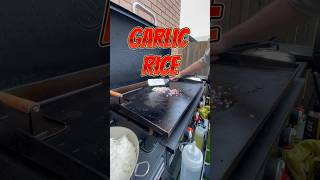 Garlic Rice on the Blackstone grill easy 5 minute meal [upl. by Mw]