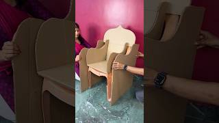 Beautiful Sofa Craft using Waste Plastic Chair short reel viral youtubeshort diycraft trending [upl. by Aronos]