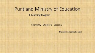 Chemistry  Chapter 5  Lesson 3 [upl. by Nerak]