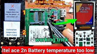 itel ace 2n battery temperature too low  itel mobile battery low temperature dont charge [upl. by Scharff34]