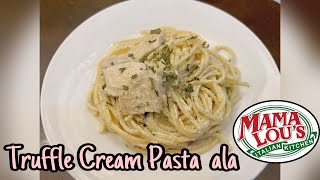 Quick and Easy Truffle Cream Pasta Ala Mama Lous  May Ann Gonzales [upl. by Ahsiret457]