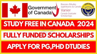 Canada Scholarships  Government of Canada Vanier Graduate Scholarship 20242025 for PG PhD Studies [upl. by Emilee]