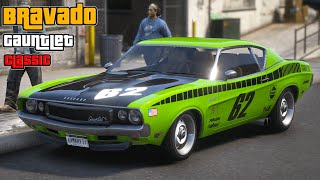 Bravado Gauntlet Classic Dodge Challenger  GTA V Lore Friendly Car Mods  PC [upl. by Vogeley]