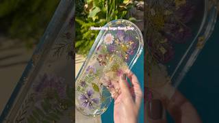 Unmolding Large Resin Flora Tray pressedflowers resinart [upl. by Ettinger789]